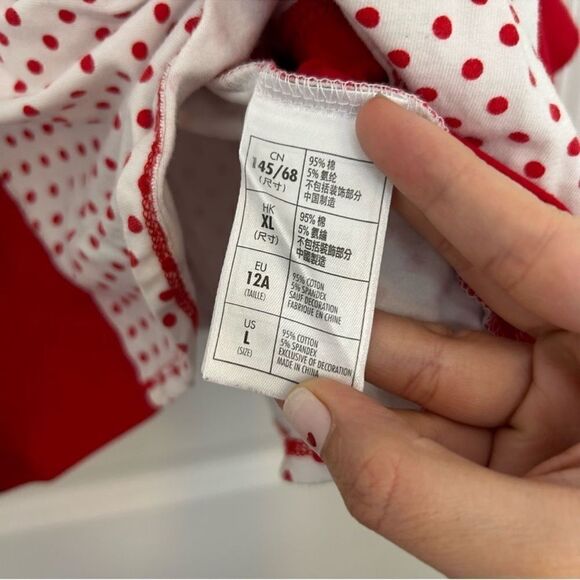 Disney Parks Minnie Mouse Girls Large Red Polka Dot Ruffle A-Line Twirl Dress - Picture 7 of 11